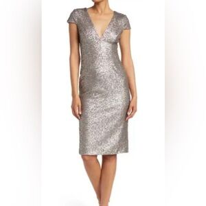 Dress The Population Platinum Mae Sequins Dress Size Small